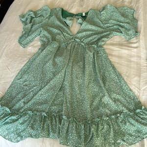 She + sky printed mini dress